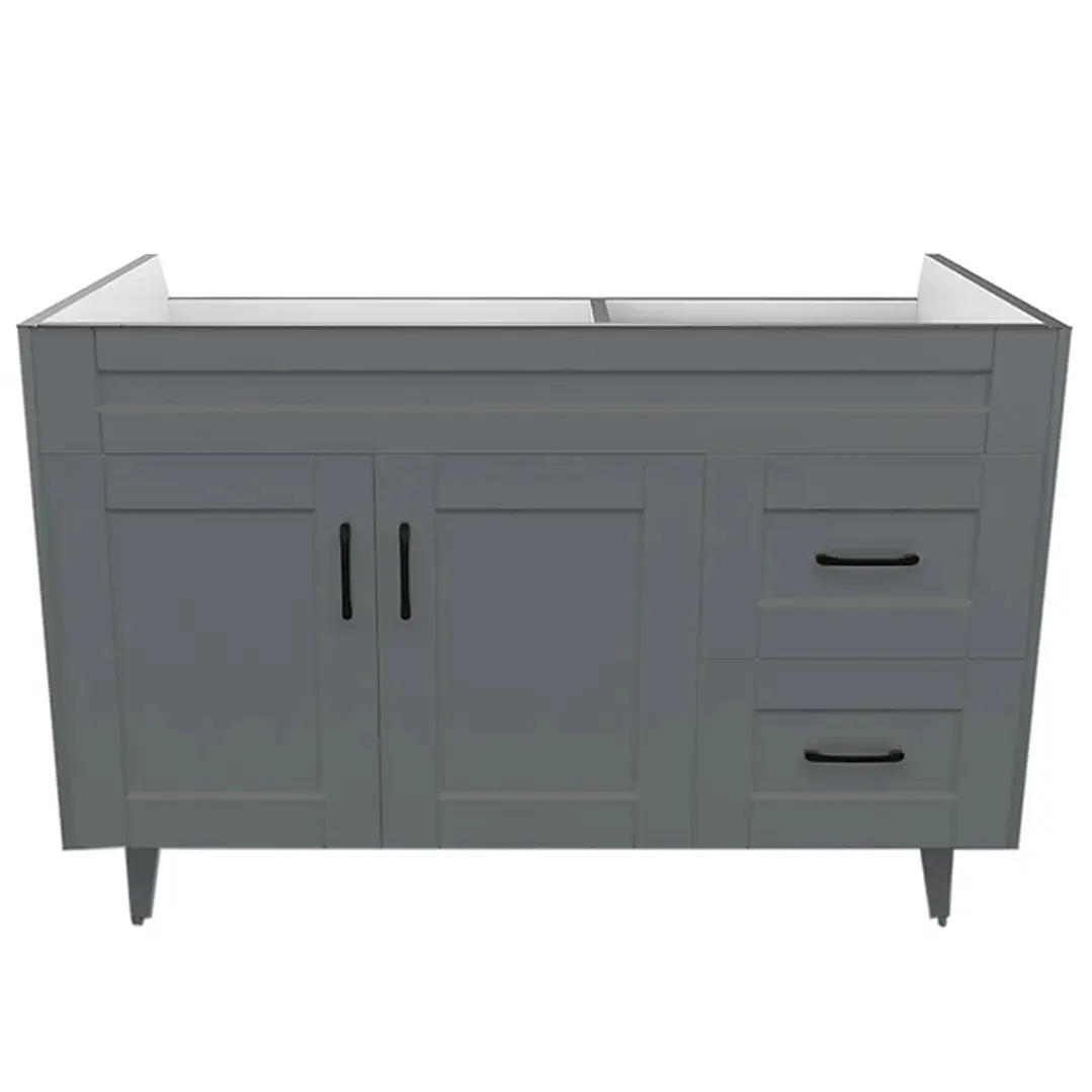 Mueble Vanitorio Base Sin Cubierta Málaga SM120SK Gris (120x45x80cm) 1