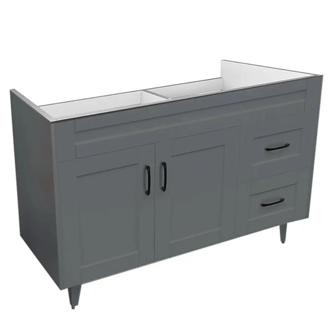 Mueble Vanitorio Base Sin Cubierta Málaga SM120SK Gris (120x45x80cm) 3