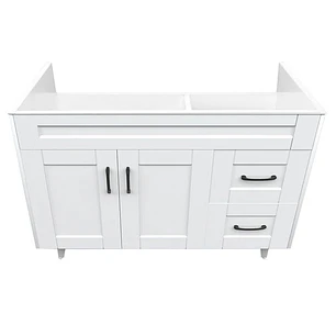 Mueble Vanitorio Base Sin Cubierta Málaga SM100SK Blanco (100x45x80cm)