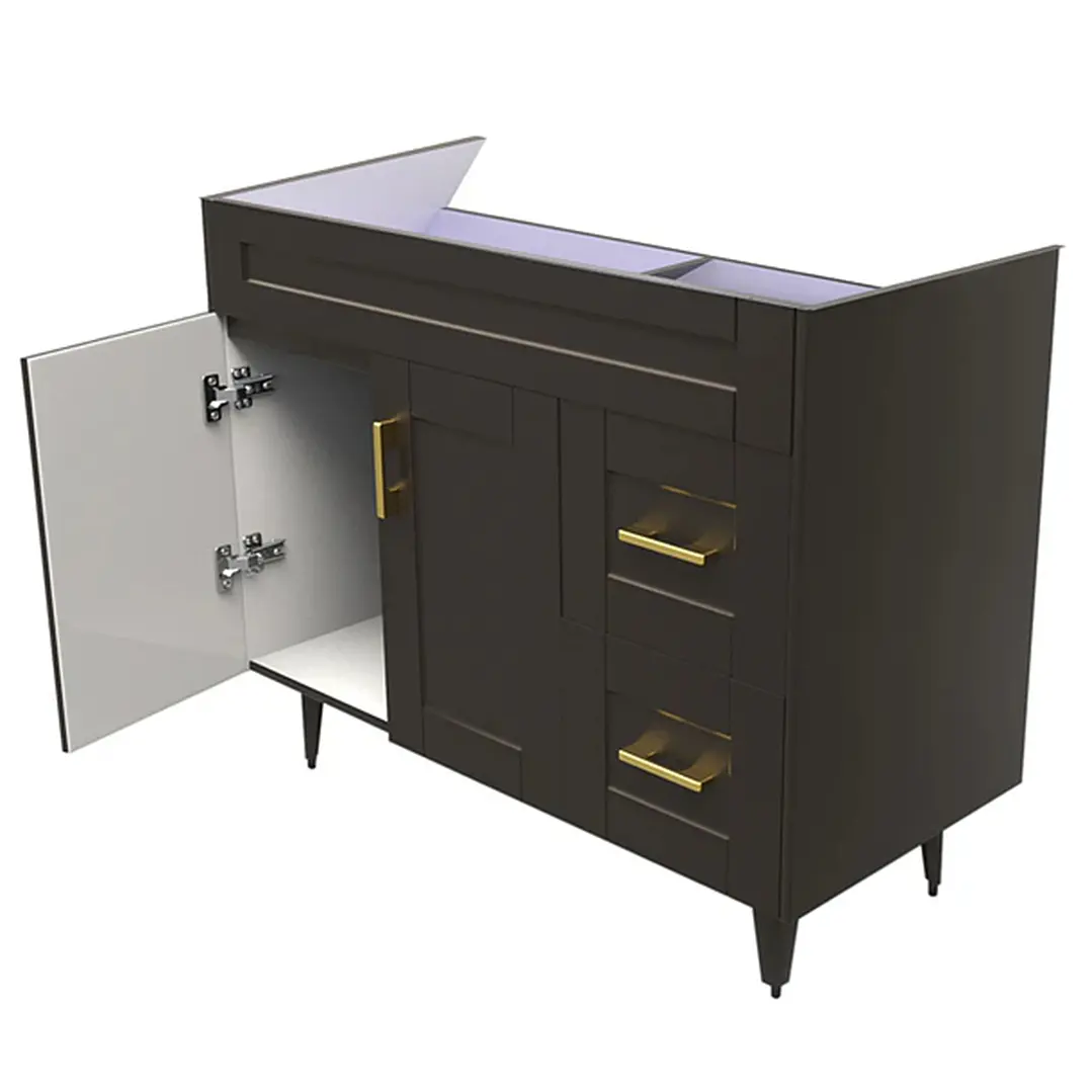 Mueble Vanitorio Base Sin Cubierta Málaga SM100SK Café (100x45x80cm) 4