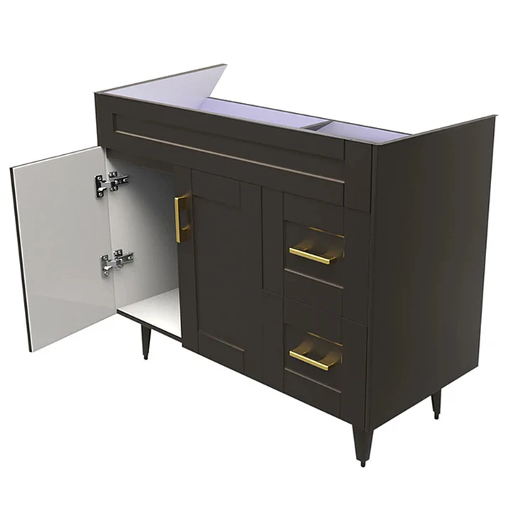 Mueble Vanitorio Base Sin Cubierta Málaga SM100SK Café (100x45x80cm) 4