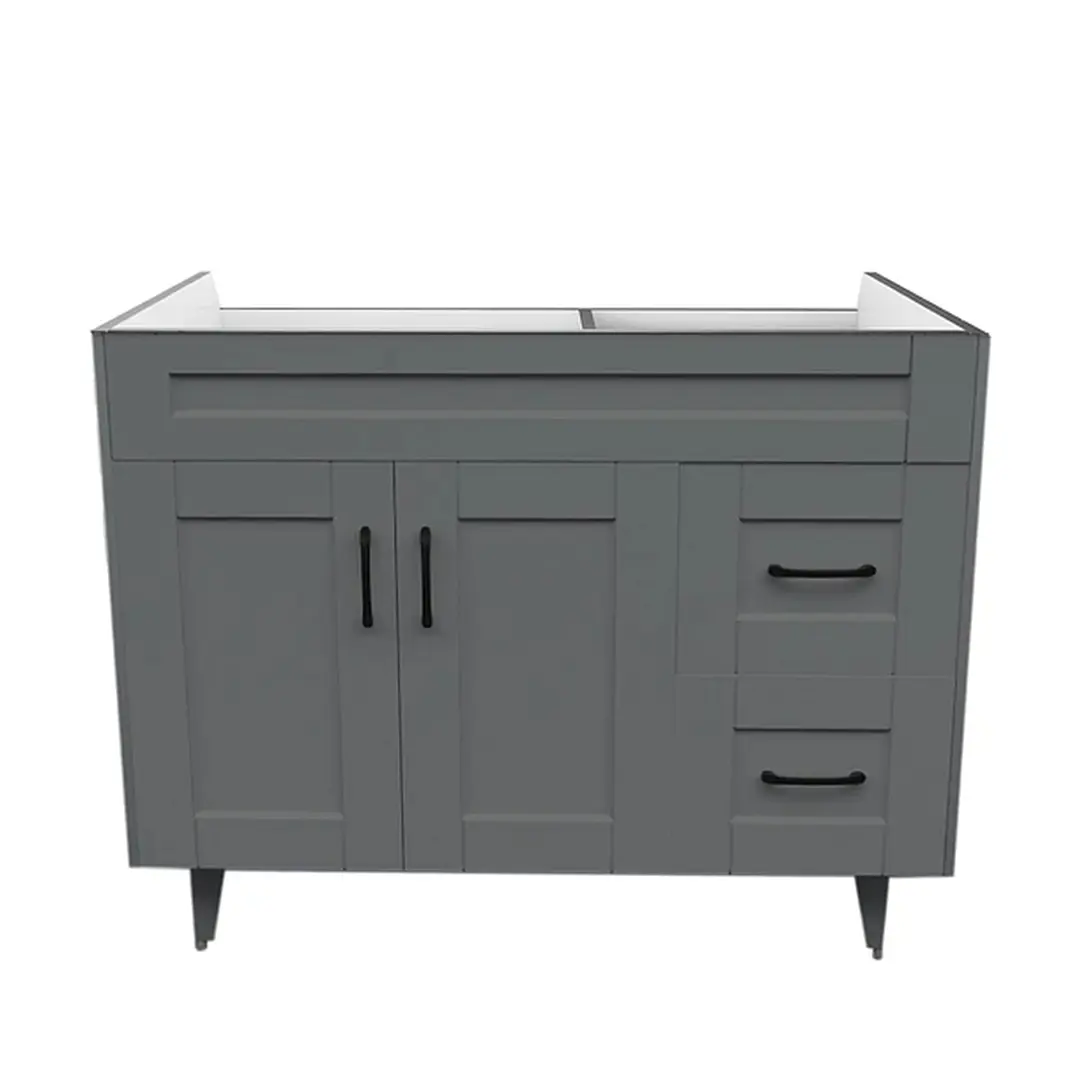 Mueble Vanitorio Base Sin Cubierta Málaga SM100SK Gris (100x45x80cm) 1