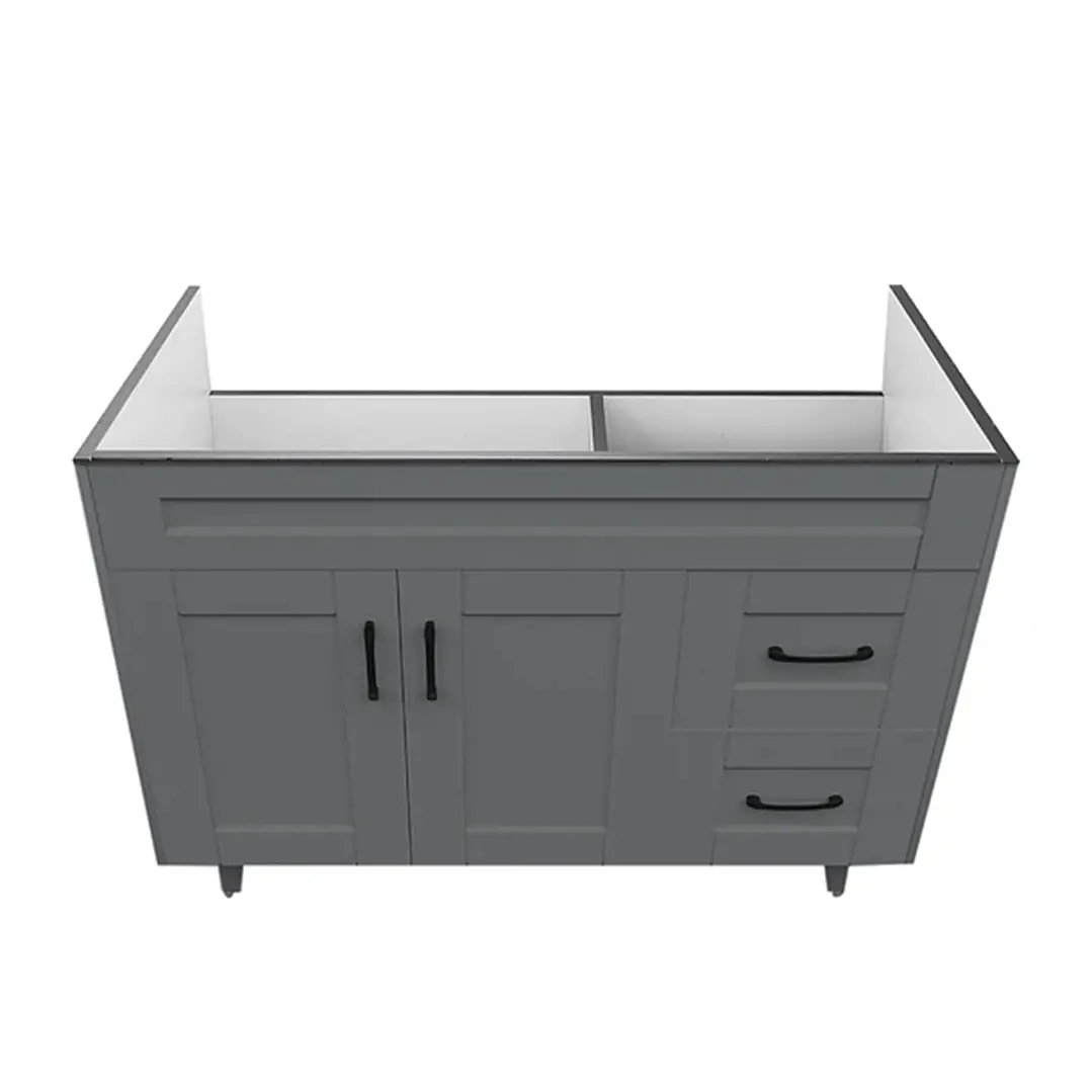 Mueble Vanitorio Base Sin Cubierta Málaga SM100SK Gris (100x45x80cm) 2