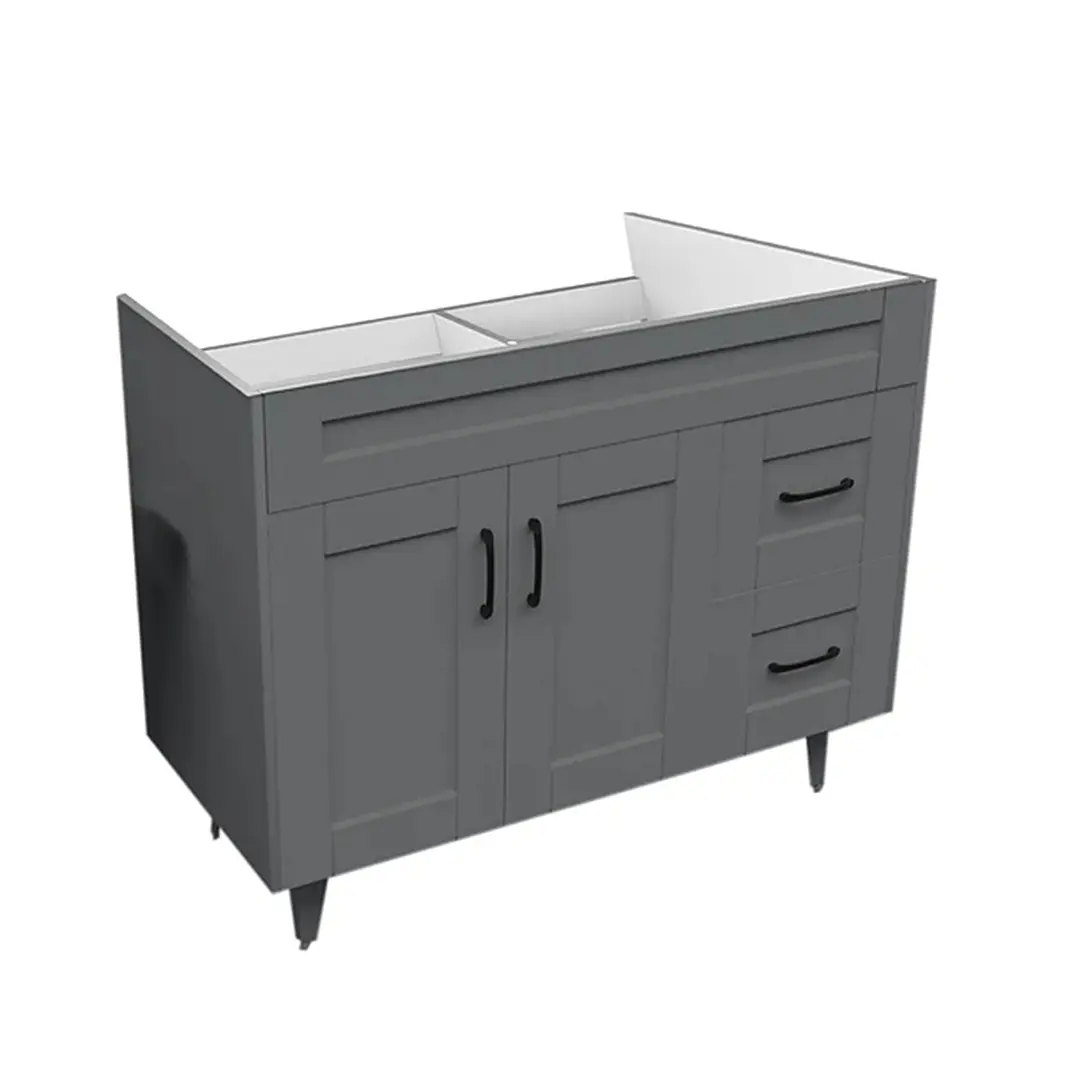 Mueble Vanitorio Base Sin Cubierta Málaga SM100SK Gris (100x45x80cm) 3