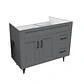 Mueble Vanitorio Base Sin Cubierta Málaga SM100SK Gris (100x45x80cm) - Miniatura 3