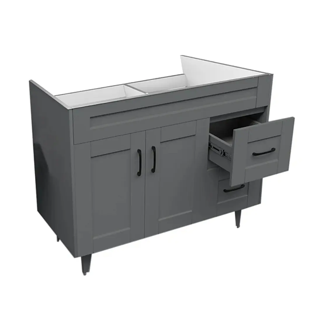 Mueble Vanitorio Base Sin Cubierta Málaga SM100SK Gris (100x45x80cm) 4