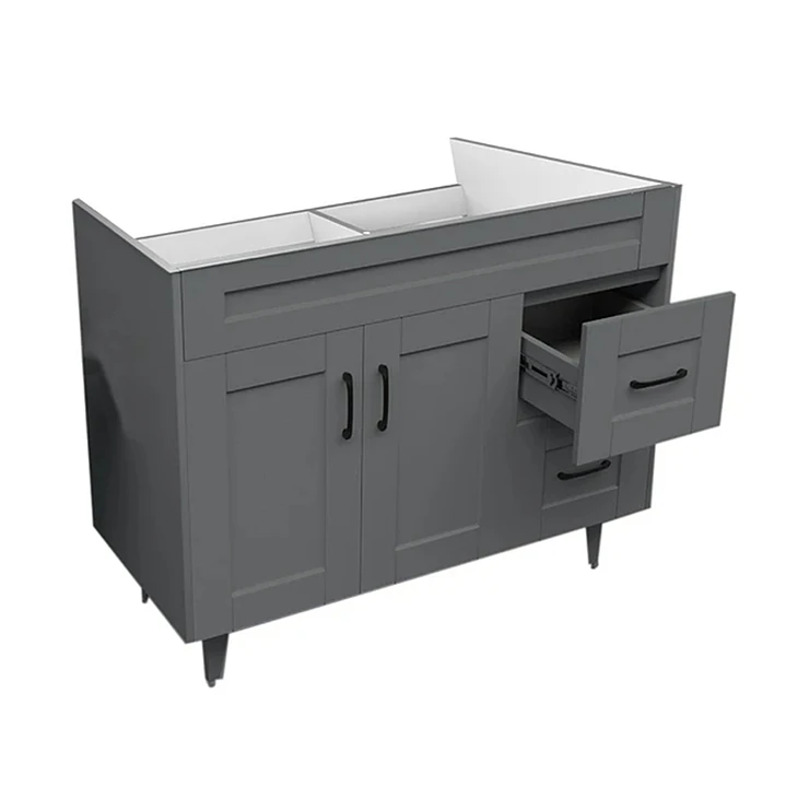 Mueble Vanitorio Base Sin Cubierta Málaga SM100SK Gris (100x45x80cm) 4