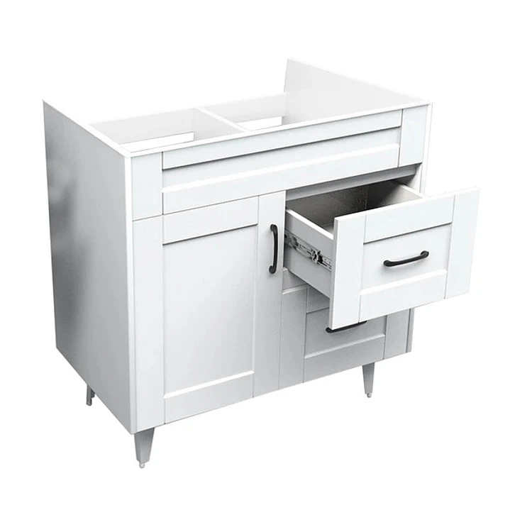 Mueble Vanitorio Base Sin Cubierta Málaga SM80SK Blanco (80x45x80cm) 4