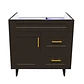 Mueble Vanitorio Base Sin Cubierta Málaga SM80SK Café (80x45x80cm) - Miniatura 1