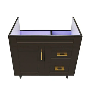 Mueble Vanitorio Base Sin Cubierta Málaga SM80SK Café (80x45x80cm)