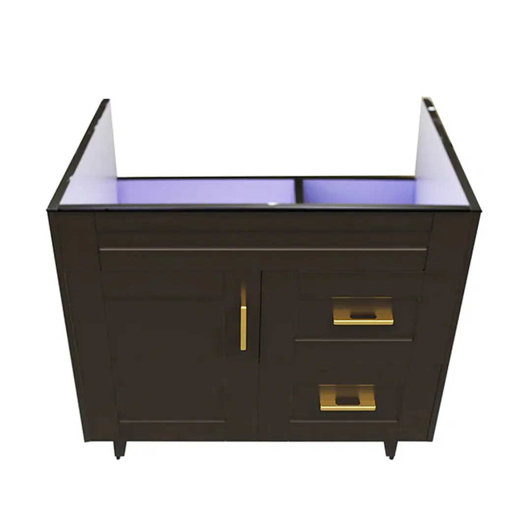 Mueble Vanitorio Base Sin Cubierta Málaga SM80SK Café (80x45x80cm) 2