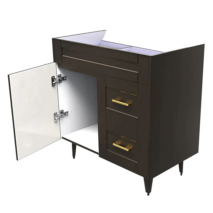 Mueble Vanitorio Base Sin Cubierta Málaga SM80SK Café (80x45x80cm) 4