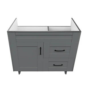 Mueble Vanitorio Base Sin Cubierta Málaga SM80SK Gris (80x45x80cm)