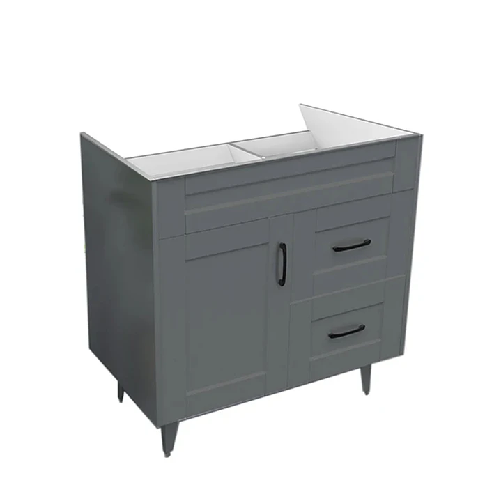Mueble Vanitorio Base Sin Cubierta Málaga SM80SK Gris (80x45x80cm) 3