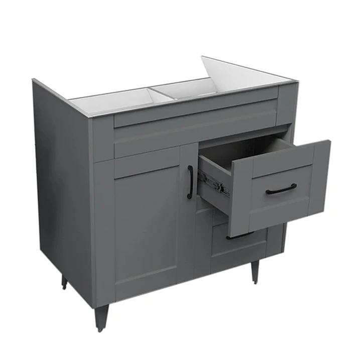 Mueble Vanitorio Base Sin Cubierta Málaga SM80SK Gris (80x45x80cm) 4