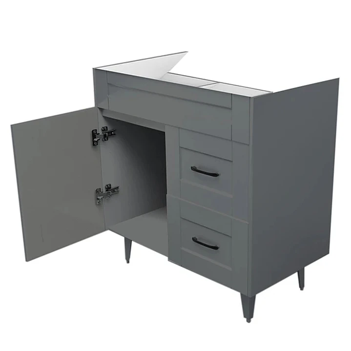 Mueble Vanitorio Base Sin Cubierta Málaga SM80SK Gris (80x45x80cm) 5