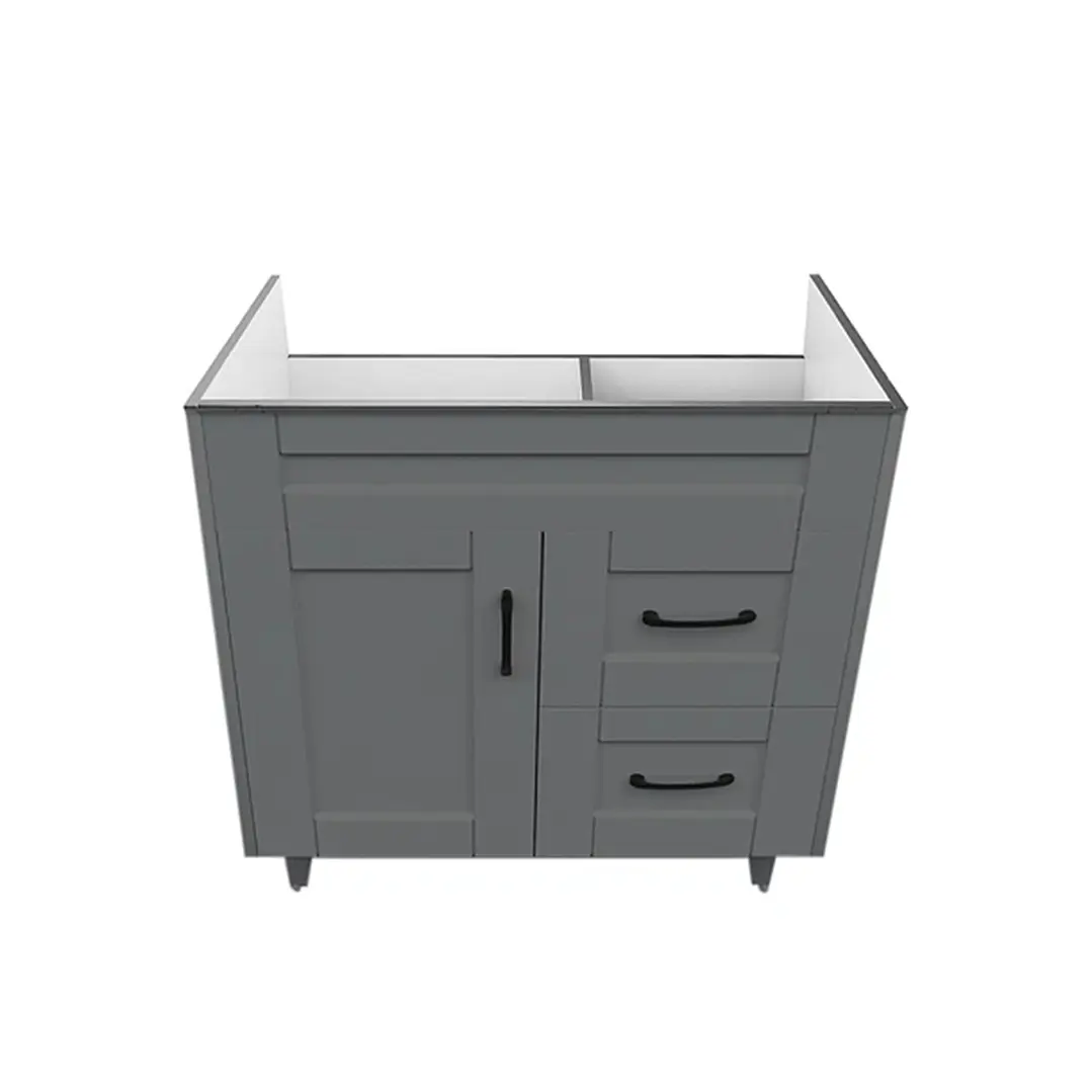 Mueble Vanitorio Base Sin Cubierta Málaga SM70SK Gris (70x45x80cm) 2