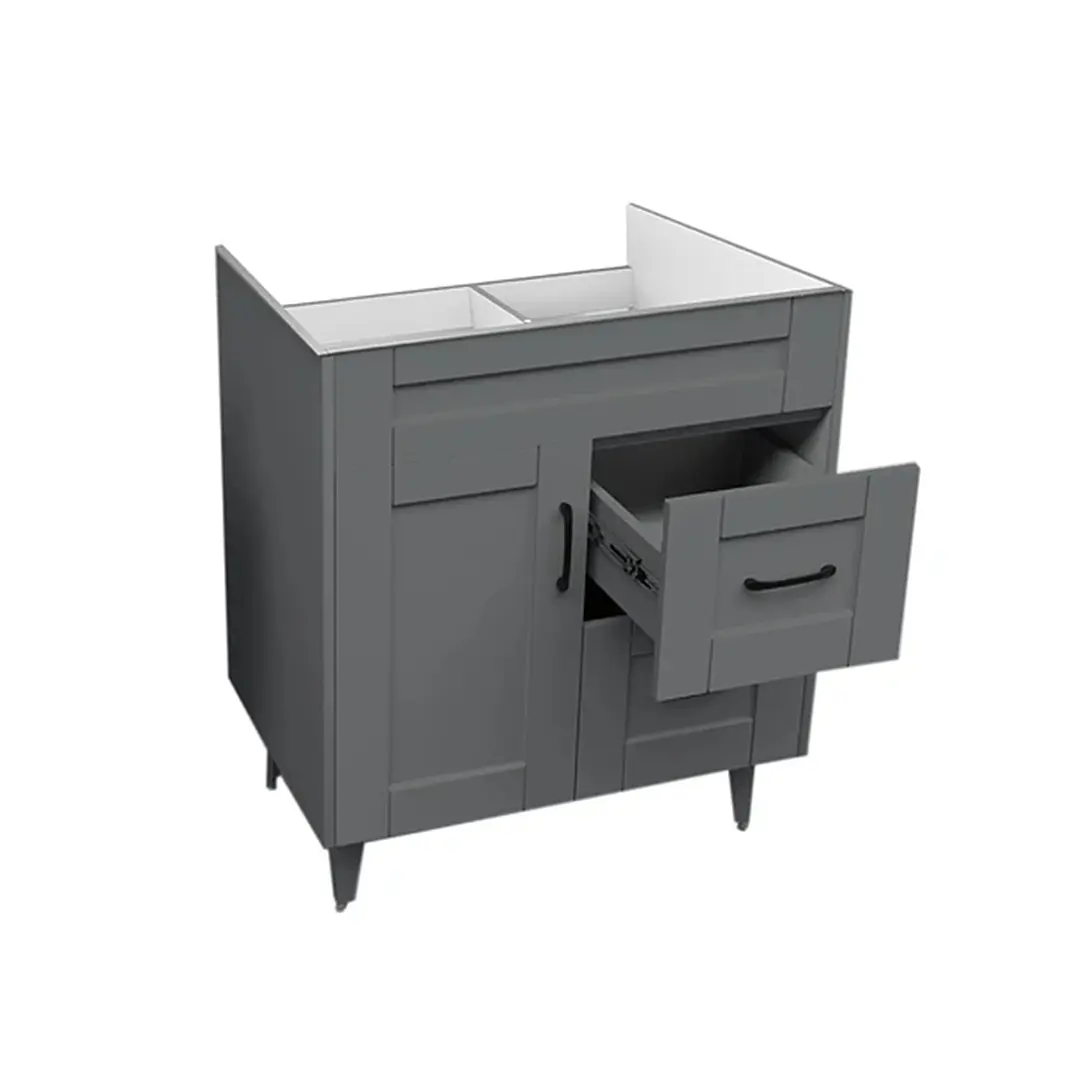 Mueble Vanitorio Base Sin Cubierta Málaga SM70SK Gris (70x45x80cm) 4