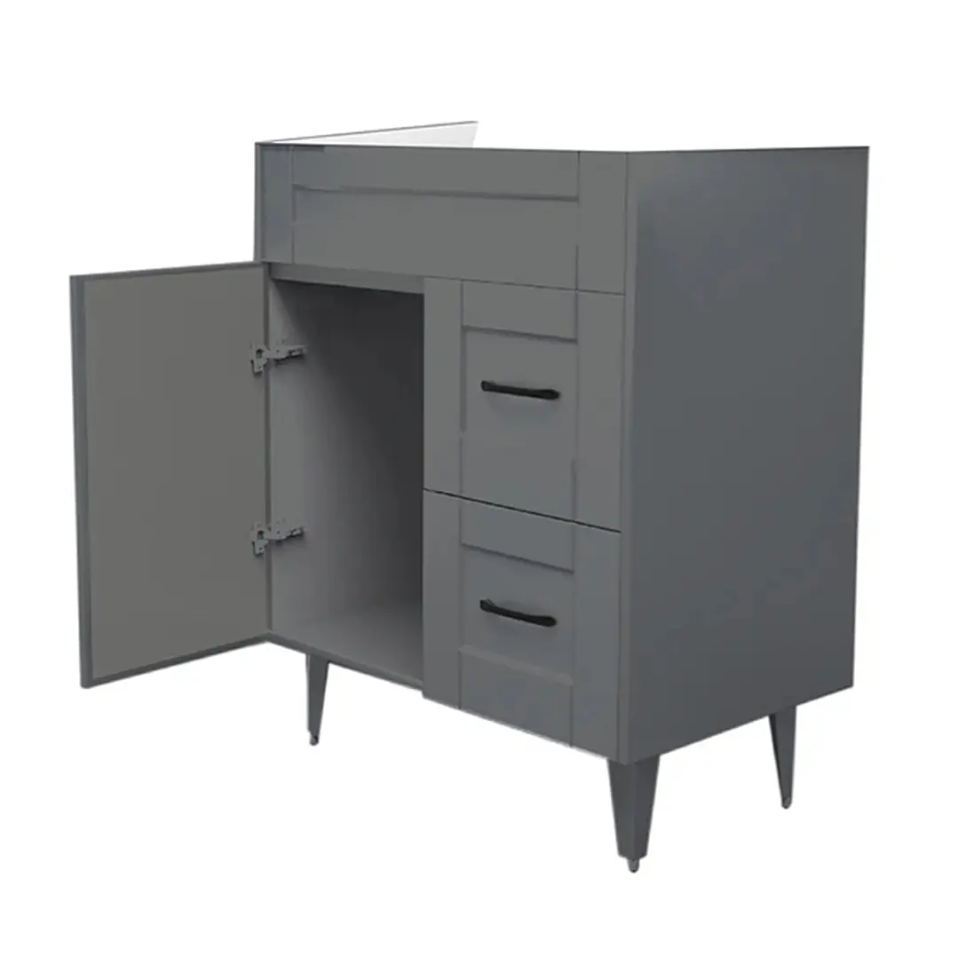Mueble Vanitorio Base Sin Cubierta Málaga SM70SK Gris (70x45x80cm) 5