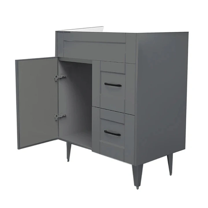 Mueble Vanitorio Base Sin Cubierta Málaga SM70SK Gris (70x45x80cm) 5