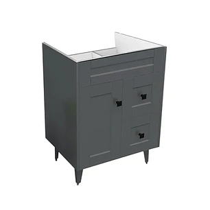 Mueble Vanitorio Base Sin Cubierta Málaga SMN60SK Gris (60x45x80cm)