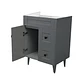 Mueble Vanitorio Base Sin Cubierta Málaga SMN60SK Gris (60x45x80cm) - Miniatura 4