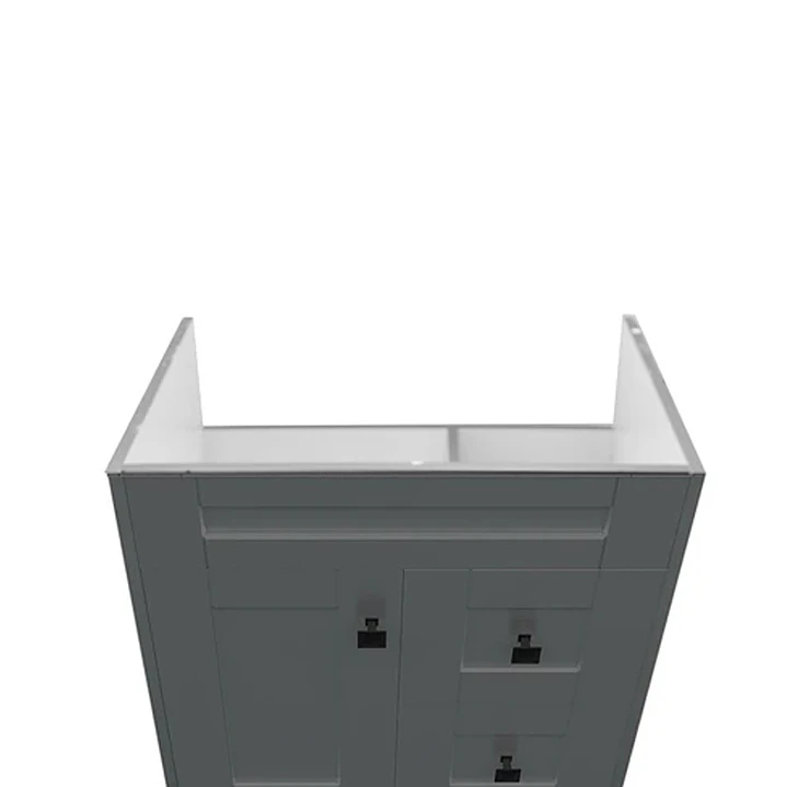 Mueble Vanitorio Base Sin Cubierta Málaga SMN60SK Gris (60x45x80cm) 5