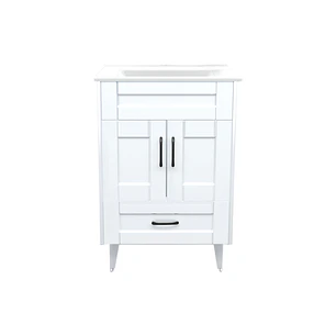 Mueble Vanitorio + Cubierta de Loza Plana Málaga SM50SK Blanco P (50x40x80cm)