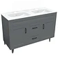 Mueble Vanitorio + Cubierta de Loza Plana Málaga SMD120SK Gris P (120x47x80cm) - Miniatura 2
