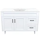 Mueble Vanitorio + Cubierta de Loza Plana Málaga SM120SK Blanco P (120x47x80cm) - Miniatura 1
