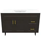 Mueble Vanitorio + Cubierta de Loza Plana Málaga SM120SK Café P (120x47x80cm) - Miniatura 1