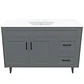 Mueble Vanitorio + Cubierta de Loza Plana Málaga SM120SK Gris P (120x47x80cm) - Miniatura 1