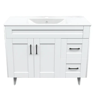 Mueble Vanitorio + Cubierta de Loza Plana Málaga SM100SK Blanco P (100x47x80cm)