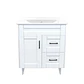 Mueble Vanitorio + Cubierta de Loza Plana Málaga SM70SK Blanco P (70x47x80cm) - Miniatura 1