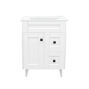 Mueble Vanitorio + Cubierta de Loza Plana Málaga SMN60SK Blanco P (60x47x80cm)