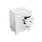 Mueble Vanitorio + Cubierta de Loza Plana Málaga SMN60SK Blanco P (60x47x80cm) - Miniatura 2