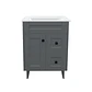 Mueble Vanitorio + Cubierta de Loza Plana Málaga SMN60SK Gris P (60x47x80cm) - Miniatura 1