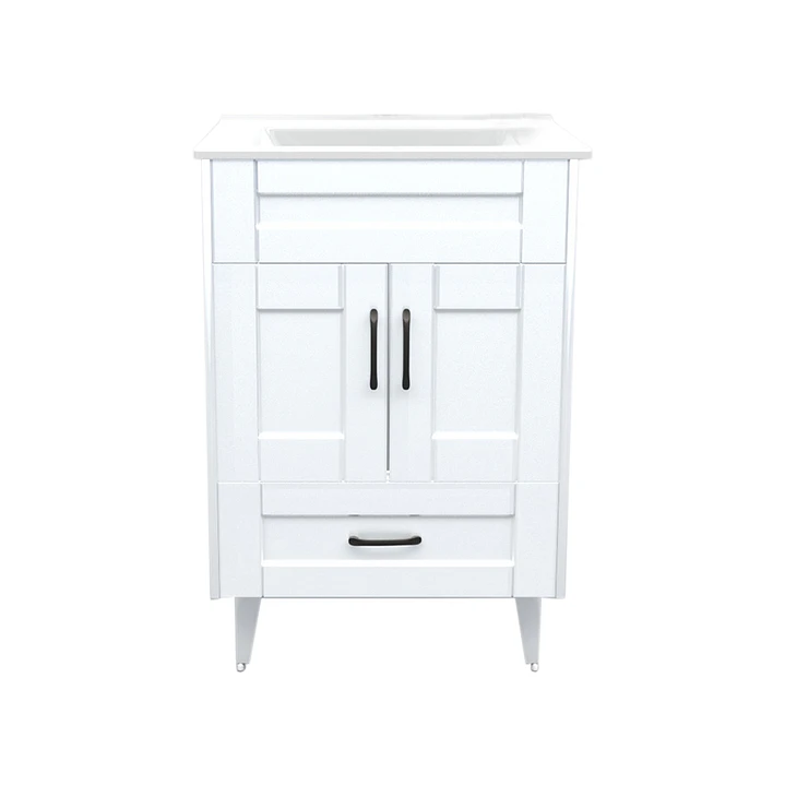Mueble Vanitorio + Cubierta de Loza Plana Málaga SMB60SK Blanco P (60x47x80cm) 1
