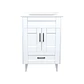 Mueble Vanitorio + Cubierta de Loza Plana Málaga SMB60SK Blanco P (60x47x80cm) - Miniatura 1