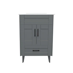 Mueble Vanitorio + Cubierta de Loza Plana Málaga SMB60SK Gris P (60x47x80cm)