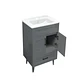 Mueble Vanitorio + Cubierta de Loza Plana Málaga SMB60SK Gris P (60x47x80cm) - Miniatura 2