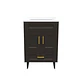 Mueble Vanitorio + Cubierta de Loza Plana Málaga SM50SK Café P (50x40x80cm) - Miniatura 1