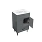 Mueble Vanitorio + Cubierta de Loza Plana Málaga SM50SK Gris P (50x40x80cm) - Miniatura 2