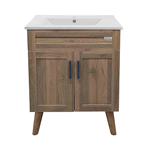Mueble Vanitorio + Cubierta de Loza Nogal SM6047 P (60x47x80cm)