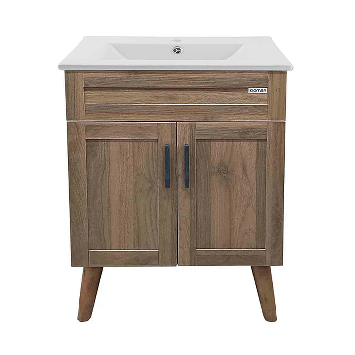 Mueble Vanitorio + Cubierta de Loza Nogal SM6047 P (60x47x80cm) 1