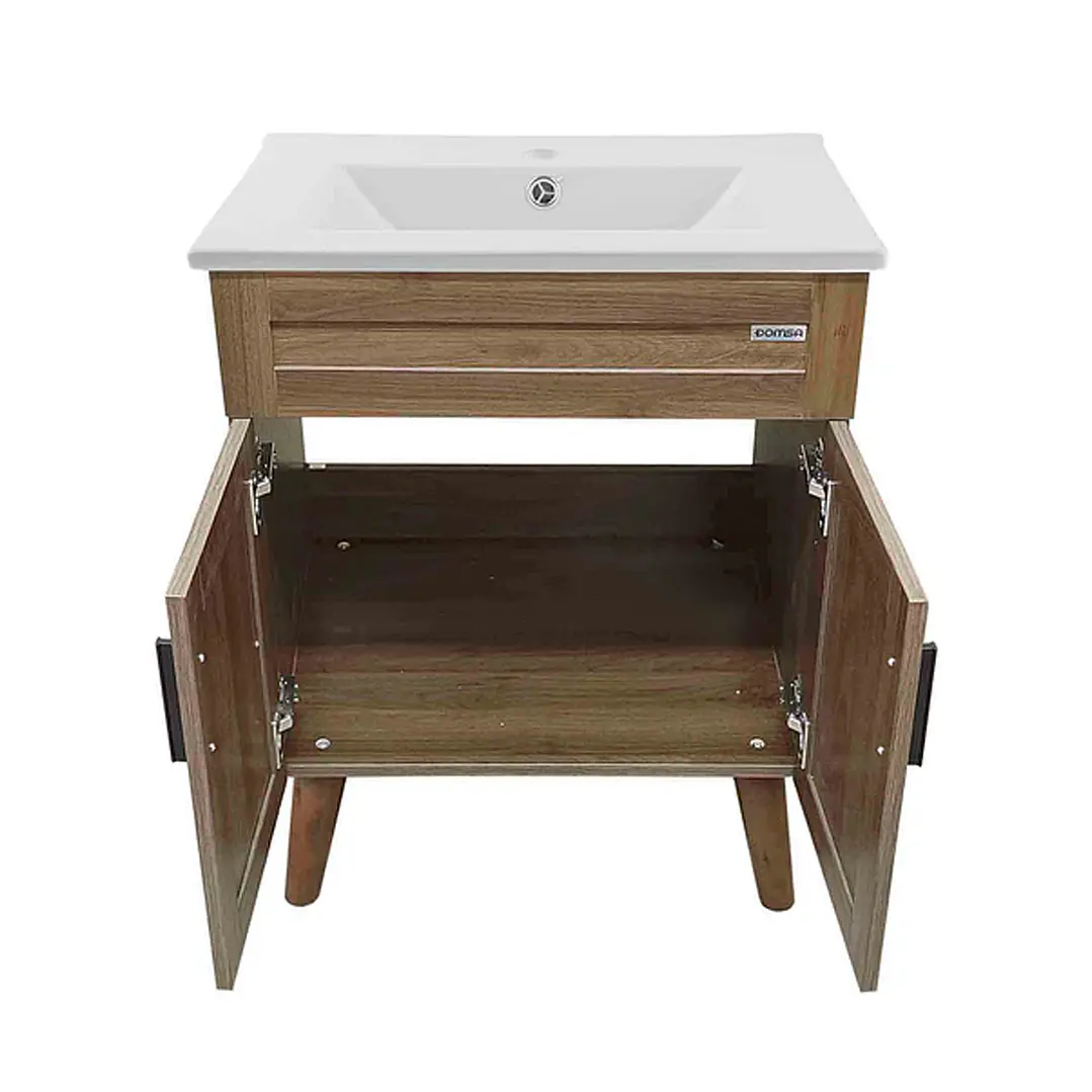 Mueble Vanitorio + Cubierta de Loza Nogal SM6040 P (60x40x80cm) 4