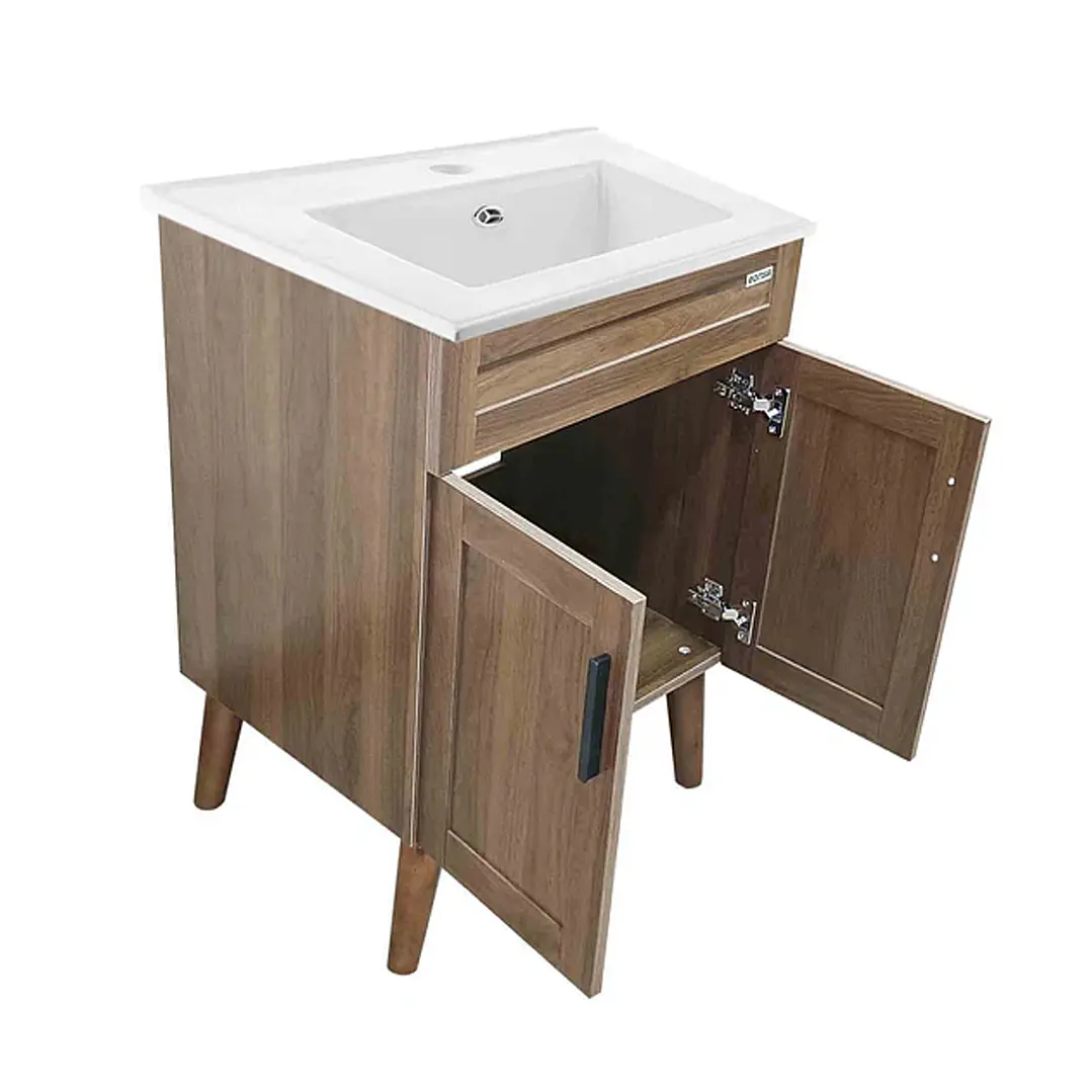 Mueble Vanitorio + Cubierta de Loza Nogal SM6040 P (60x40x80cm) 6