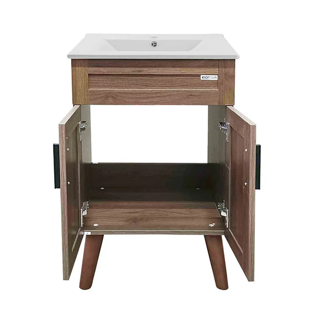 Mueble Vanitorio + Cubierta de Loza Nogal SM5040 P (50x40x80cm) 3