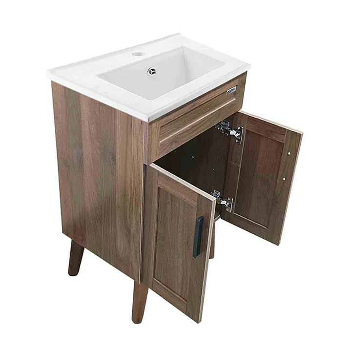 Mueble Vanitorio + Cubierta de Loza Nogal SM5040 P (50x40x80cm) 6
