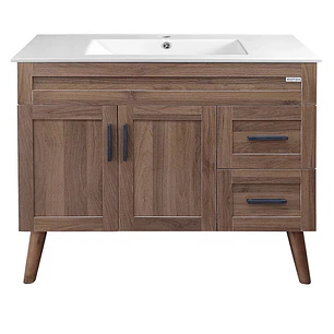 Mueble Vanitorio + Cubierta de Loza Nogal SM10047 P (100x47x80cm)